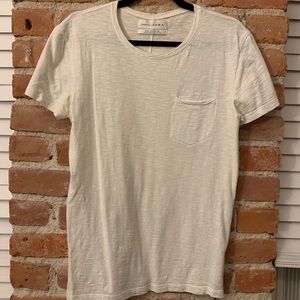 Zara White Slub T-shirt